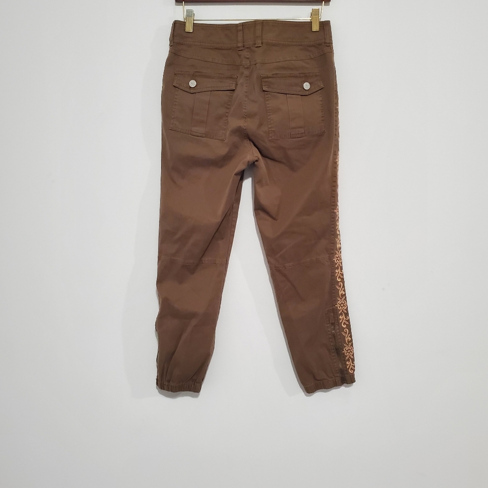 Sundance Melbourne Embroidered Cargo Jogger Pant Army Green Women’s Sz 6 Utility - Picture 3 of 10